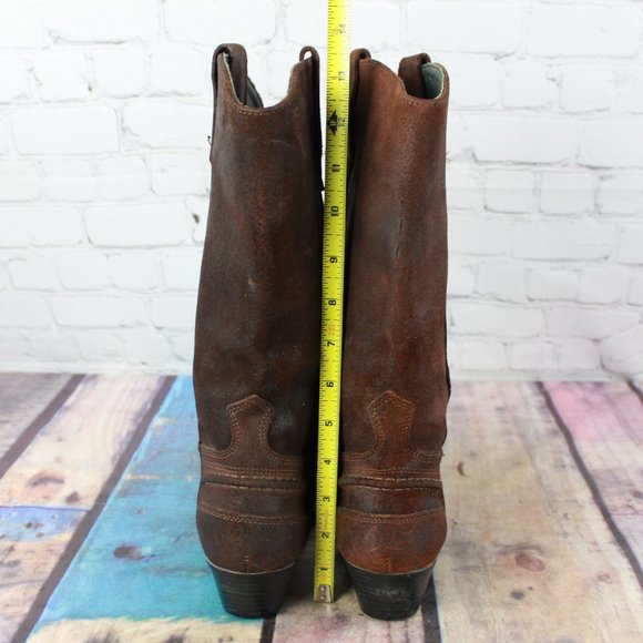 Dexter Leather Mid Calf Western Boots Size 7 - Picture 6 of 9